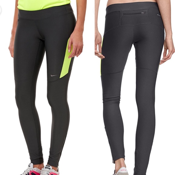 Nike Pants - Nike Filament Dri Fit Tight Neon Running Leggings
